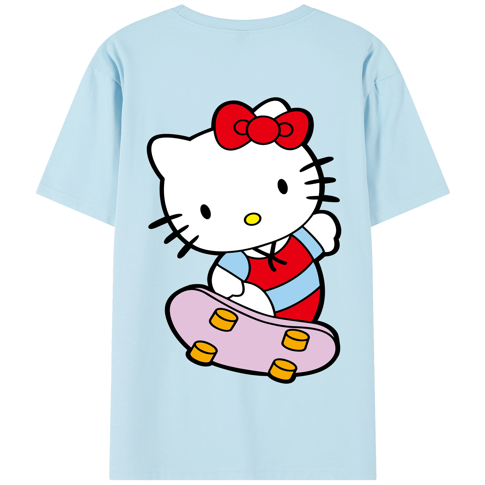 （画像用） Hello Kitty ハローキティ 綿100％半袖Tシャツ（背面プリント）